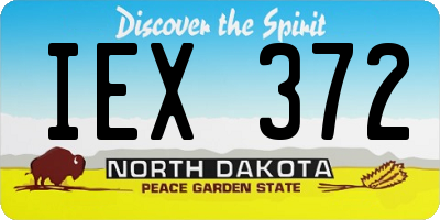 ND license plate IEX372