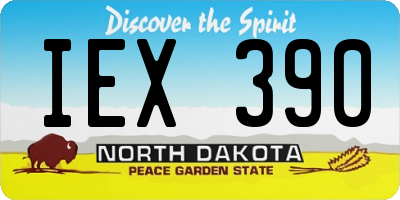 ND license plate IEX390