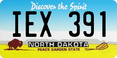 ND license plate IEX391