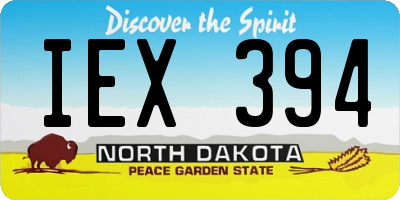 ND license plate IEX394