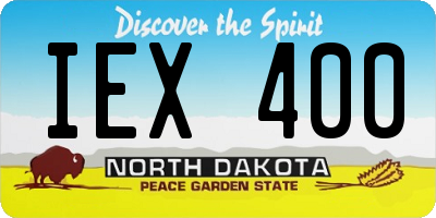 ND license plate IEX400