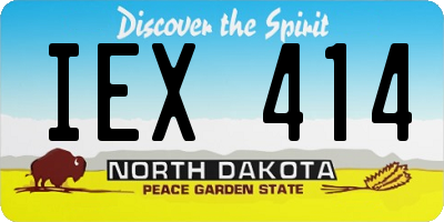 ND license plate IEX414