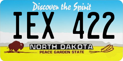 ND license plate IEX422