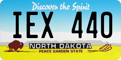 ND license plate IEX440