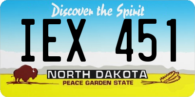 ND license plate IEX451
