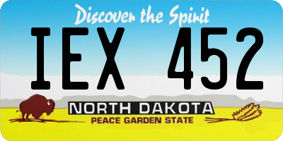 ND license plate IEX452