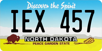 ND license plate IEX457