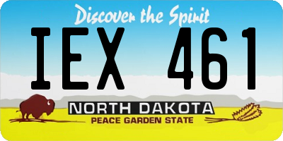 ND license plate IEX461