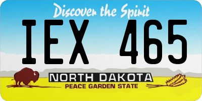 ND license plate IEX465