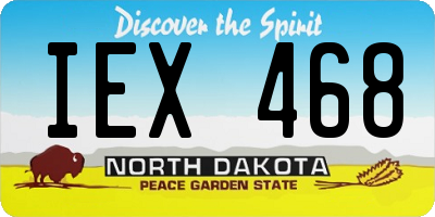 ND license plate IEX468