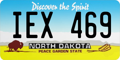 ND license plate IEX469
