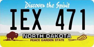 ND license plate IEX471