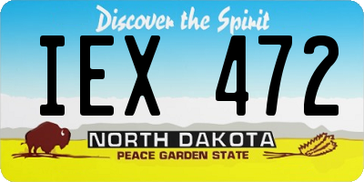 ND license plate IEX472