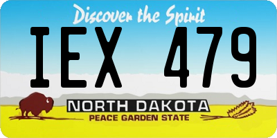 ND license plate IEX479