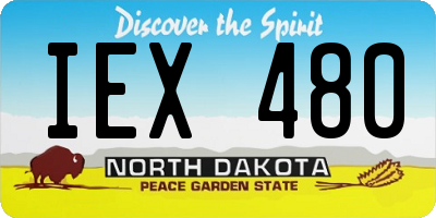 ND license plate IEX480