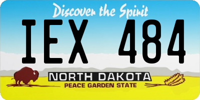 ND license plate IEX484