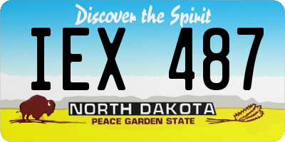 ND license plate IEX487