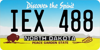 ND license plate IEX488