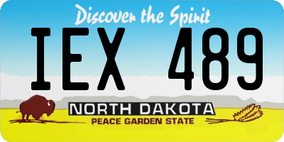 ND license plate IEX489