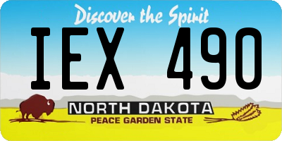 ND license plate IEX490