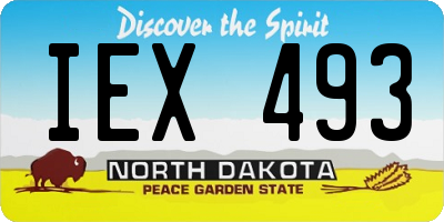 ND license plate IEX493