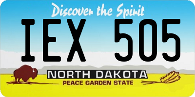 ND license plate IEX505