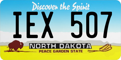 ND license plate IEX507