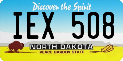 ND license plate IEX508