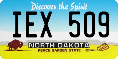 ND license plate IEX509