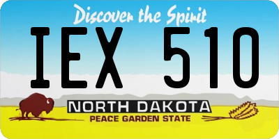 ND license plate IEX510