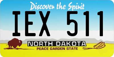 ND license plate IEX511