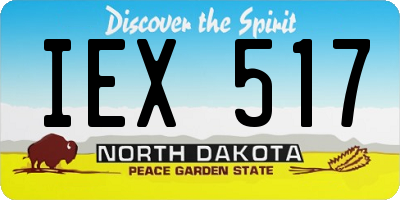 ND license plate IEX517