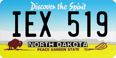 ND license plate IEX519
