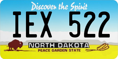 ND license plate IEX522