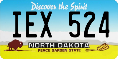 ND license plate IEX524