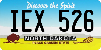 ND license plate IEX526