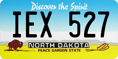 ND license plate IEX527