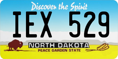 ND license plate IEX529