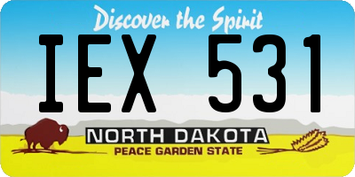 ND license plate IEX531