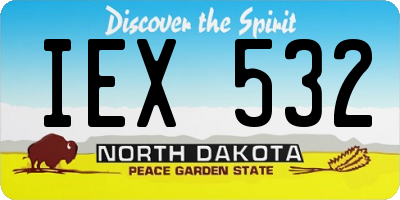 ND license plate IEX532