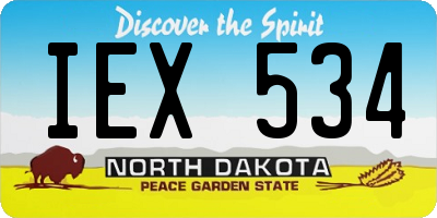 ND license plate IEX534