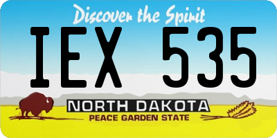 ND license plate IEX535