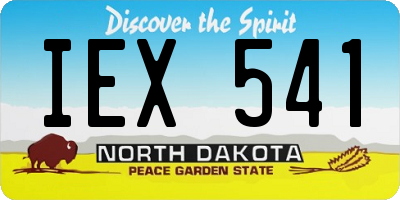 ND license plate IEX541