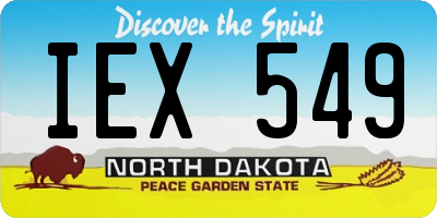 ND license plate IEX549