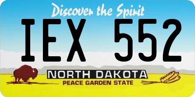 ND license plate IEX552