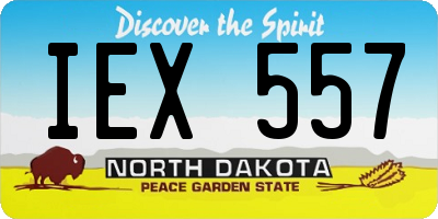 ND license plate IEX557