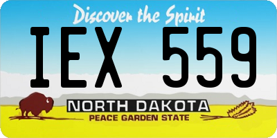 ND license plate IEX559