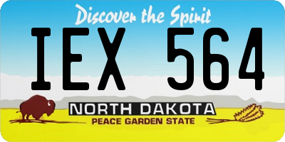 ND license plate IEX564