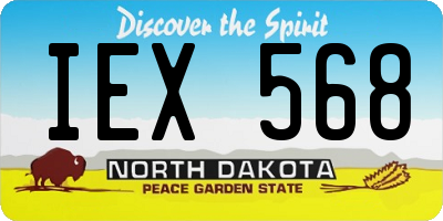 ND license plate IEX568