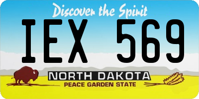 ND license plate IEX569